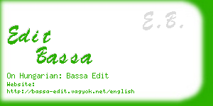 edit bassa business card
